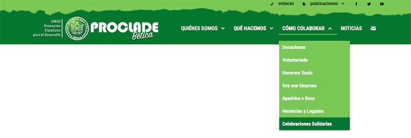 web menu